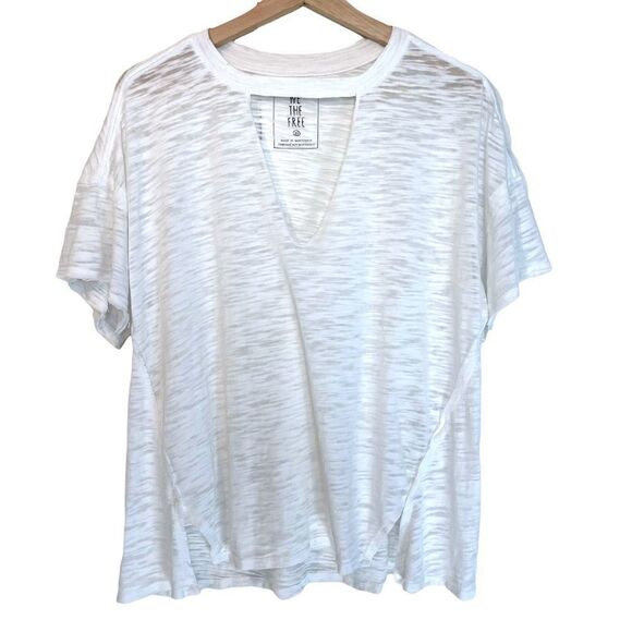 We the Free Jordan Burnout Tee In White - Picture 2 of 11